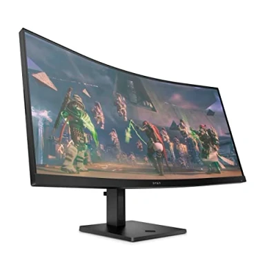 Image of HP OMEN 34c Curved Monitor 34&quot; WQHD 165hz 2x HDMI 1x DisplayPort, AMD FreeSync Premium, VESA Mountable, Black (Renewed)