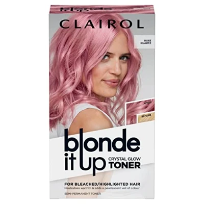 Image of Clairol Blonde It Up Crystal Glow Toner Kit Rose Quartz