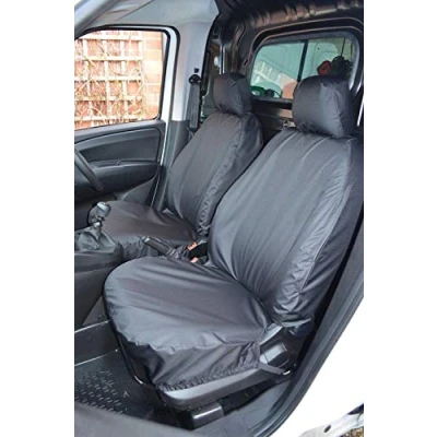 Image of Tailored Seat Covers for Vauxhall Combo (2012 2018) [Driver + Single Passenger Seat] Airbag Compatible, Heavy Duty Work Protection Accessories