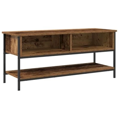Image of vidaXL TV Cabinet Old Wood 100x35x45 cm Engineered and Steel