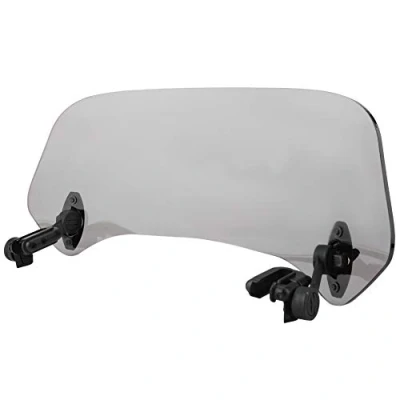 Image of Reminnbor Universal Wind Shield Spoiler Windshield EU Motorcycle (Smoked) Deflector Bubble Motorcycle+Motorcycle