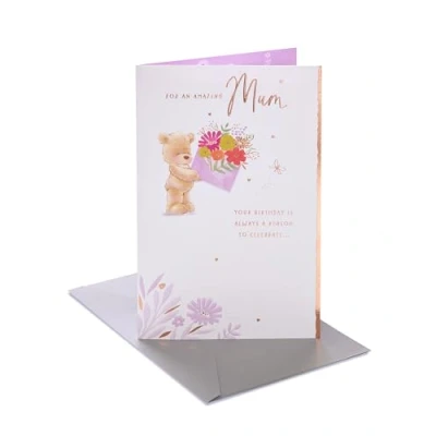 Image of UK Greetings Birthday Card for Mum Adorable Teddy Design