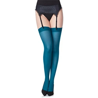 Image of Merry Style Women&#039;s Microfiber Stockings MS 799 40 DEN (Dark Turquoise, XL XXL)