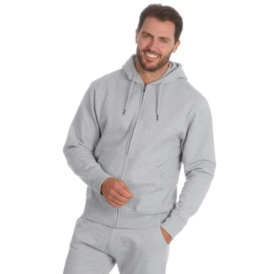 Image of Undercover Mens Zip Hoodie 21A1526 Light Grey Marl Large
