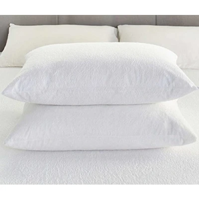 Image of COMFORTNIGHTS Luxury Terry Towelling Waterproof Zipped pillow protectors, Pair