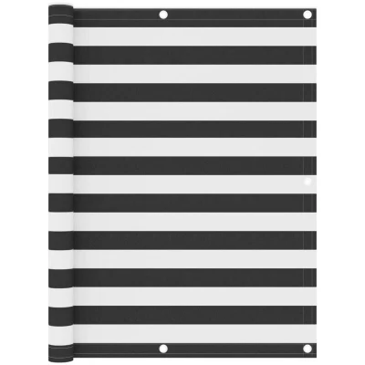 Image of vidaXL Balcony Screen Anthracite and White 120x600 cm Oxford Fabric