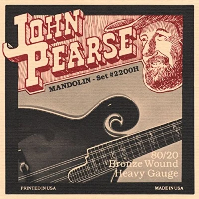 Image of John Pearse Strings® 2200H For Mandolin 80/20 Bronze Wound Loop End Heavy Gauge 12/40
