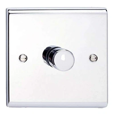 Image of Deta SD1414CH Universal LED Dimmer Switch 1 Gang 2 Way 3 250W Polished Chrome