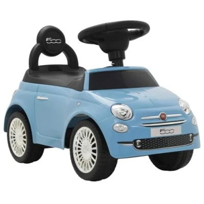 Image of vidaXL Ride on Car Fiat 500 Blue Children Kids Riding Toy Training Vehicle