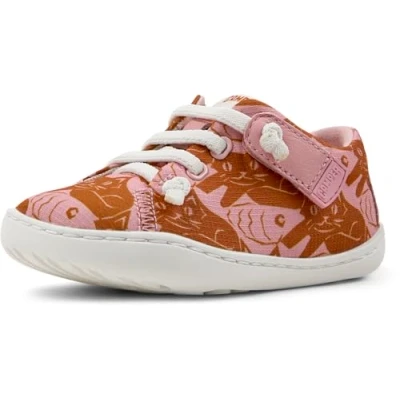 Image of Camper PEU CAMI Trainers for kids, Size: 6K, Pink/orange Leather and textile