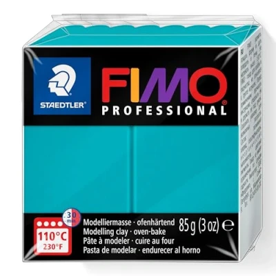 Image of STAEDTLER 8004 32 FIMO Professional Oven Hardening Polymer Modelling Clay, 85g Turquoise (Single Block)