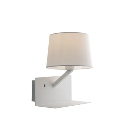 Image of Ciak Reading Usb Besdside Lamp Shelf, White, E27