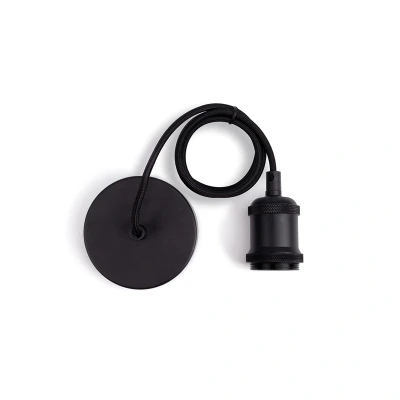 Image of Indoor Pendant Lamp Holder E27 Black Integral LED