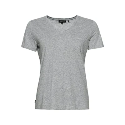 Image of Superdry Women&#039;s Pocket V Neck TEE T Shirt, Mid Marl, XX Small