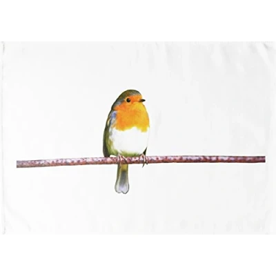 Image of Half a Donkey Robin on The Branch Line Large Cotton Tea Towel