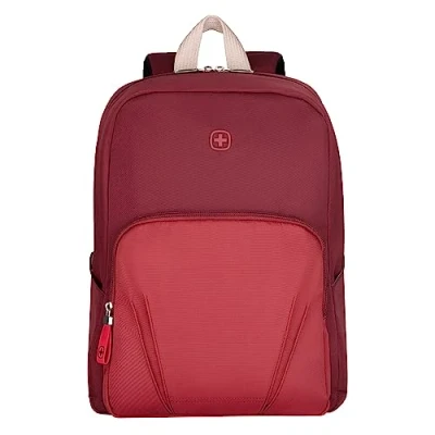 Image of Wenger Motion Backpack Digital Red, Lightweight and Durable Laptop Bag with Multiple Compartments for Work, School, or Travel, Water Resistant, Breathable Padding, Fits Laptops up to 15.6 Inches