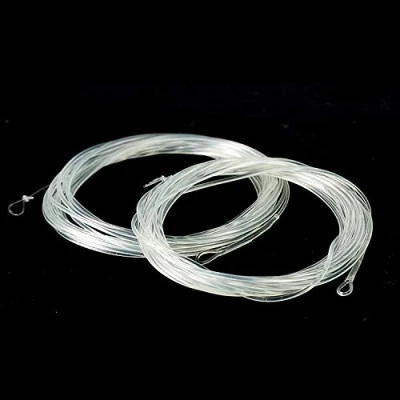 Image of Maximumcatch Fly Fishing Coated Leader Clear Floating Line For Trout and Salmon 2PCS 7/10FT (Clear, 10FT 24Lb(2pcs))
