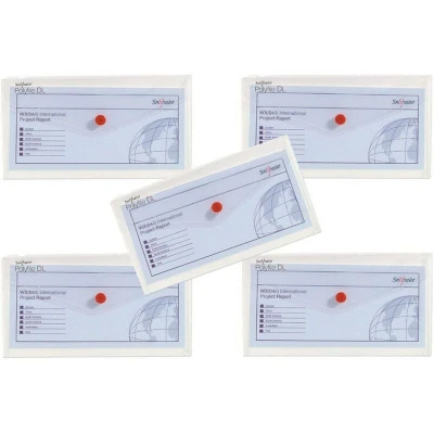 Image of Snopake Polyfile Wallet File Polypropylene DL Clear (Pack 5)