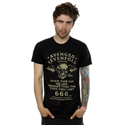 Image of Avenged Sevenfold Men&#039;s T Shirt Seize The Day XXL Black