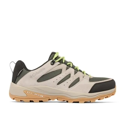 Image of Columbia Men&#039;s Redmond 4 Low Waterproof, Mid Rise Trekking and Hiking Boots, Gravel, Napa Green, 7