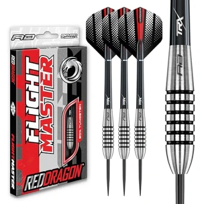 Image of RED DRAGON Swingfire 2: 23g Flightmaster Tungsten Darts Set with Flights and Stems