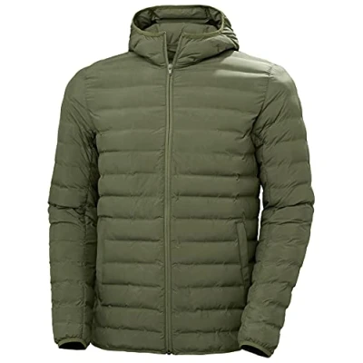 Image of Helly Hansen Men&#039;s Mono Material Hooded Insulator Jacket, Terrain Green, M