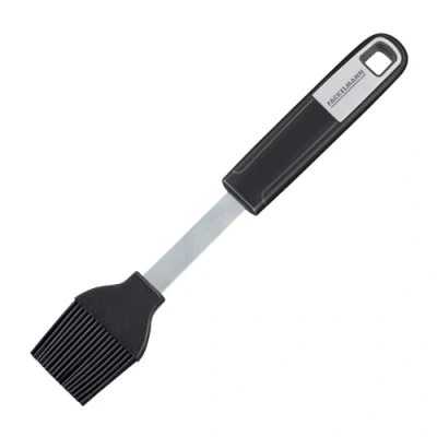 Image of Fackelmann SENSE Baking Brush, Pastry Silicone Function Head, Soft Grip Non Slip Touch Handle, 2.5x7.9x24cm, Silver &amp; Black