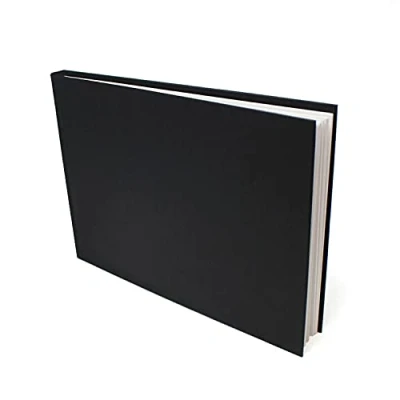Image of Artway Studio Casebound A4 Sketchbook Landscape 92 Sides/46 Pages of 170gsm Cartridge Paper Black Hardback