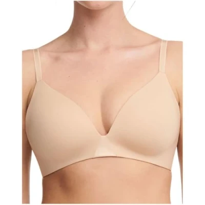 Image of Chantelle Women&#039;s, ESSENTIALL, Wirefree Triangle T Shirt Bra, Women&#039;s invisible lingerie, Beige Dore, S