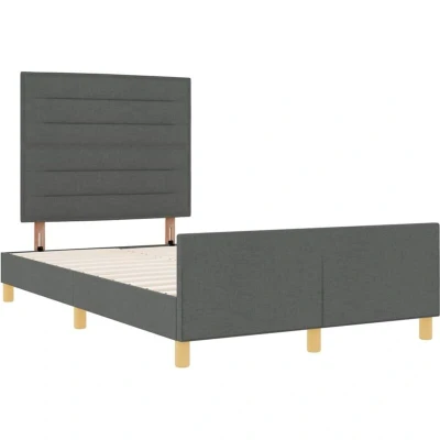 Image of vidaXL Bed Frame Dark Grey 120x200 cm Fabric