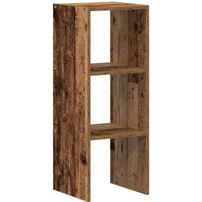 Image of vidaXL Bookcase Stackable/Cabinet Old Wood 30x30x80 cm Engineered Shelves for Living Room/Dining/Bedroom/Kitchen/Bathroom Storage Solution