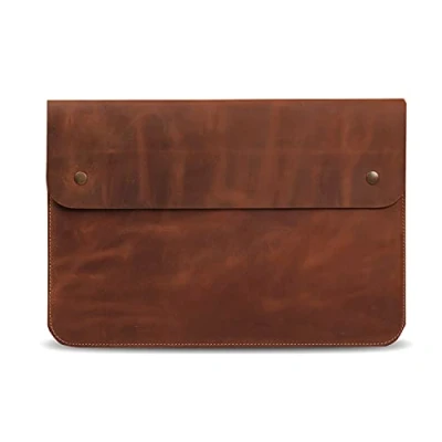 Image of MegaGear Genuine Leather and Fleece Macbook Bag for 15 &amp; 16 Inch