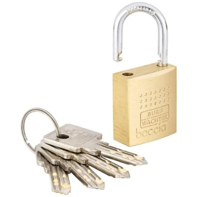 Image of BURG WÄCHTER Boccia 450 30 4 SB Padlock 5 mm Shackle Thickness Pinch Protection Keys, Gold, Silver, 14.20