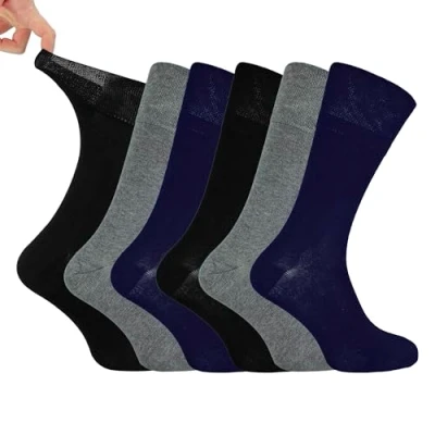 Image of HEAT HOLDERS Mens 2.3 Tog Fleece Lined Indoor Thermal Slipper Socks with Grips (6 11 UK, 39 45 EU, Blue Twist Slippers)