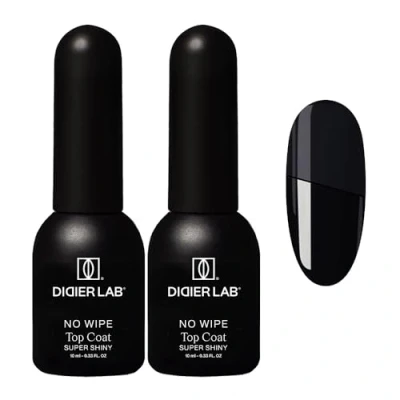 Image of DIDIER LAB Premium No Wipe Gel Top Coat Super Shiny for UV Nail Polish New TPO and HEMA Free Clean Formula Scratch Resistant a Perfect Long Lasting Manicure 2x10ml