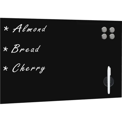 Image of vidaXL Wall Mounted Magnetic Blackboard Glass 60x40 cm