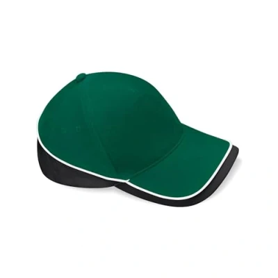 Image of Beechfield B171 Teamwear Competition Cap Bottle Green/Black/White