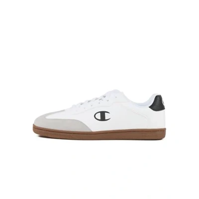 Image of Champion Men&#039;s Prestige Mix Material Low Sneakers, White Black ww001, 8 UK