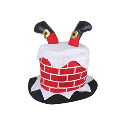 Image of HENBRANDT W00 104 Chimney Hat with Santa Legs, Red