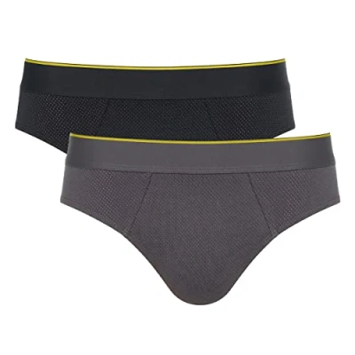 Image of Sloggi Men&#039;s EVER Airy Brief C2P Briefs, BLACK COMBINATION, S