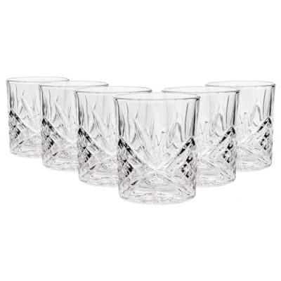 Image of Rink Drink 6x 310ml Classic Whisky Glasses Glass Water Wine Whiskey Gin Juice Cocktail Drinking Glassware Cup Set