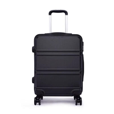 Image of Kono Cabin Suitcase 20 Hard Shell Light Weight ABS Hand Luggage 4 Wheel Spinner 360 Degrees Travel Trolley Case Purple