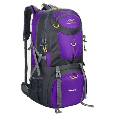 Image of MYMM 50 Liter Backpack, Great for Outdoor sport, Hiking, Trekking, Camping Travel, Mountain Climbing. Waterproof Mountaineering Bag, Travel Climbing Daypacks, Knapsack, Rucksack