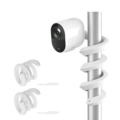 Image of HOLACA Flexible Twist Mount for Arlo Pro 3 4 2 EufyCam 2C 1 and Ultra 4K Baby Monitor und Go indoor Camera (White 2Pack)