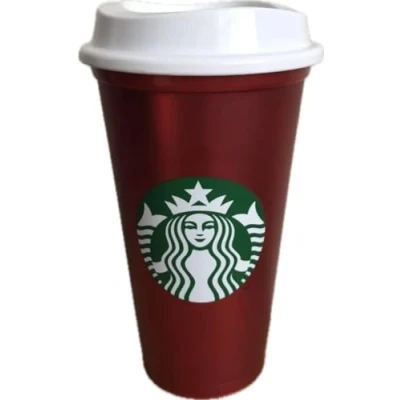 Image of STARBUCKS 2023 Holliday Metalic Red Reusable Travel Cup (Grande 16 Oz), ST0001