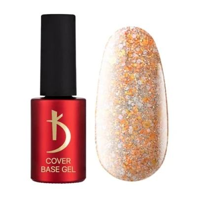 Image of Base Coat Cover Gel Transparent 7 ml Crystal Drops Reflective Flakes Soak Off UV LED Nail Polish Nails with Bottle Lacquer k