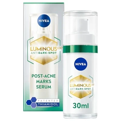 Image of NIVEA Luminous 630 Post Acne Dark Marks Serum (30ml), Facial Visibly Reduces Marks, Face for Smooth, Refined, Glowing Skin