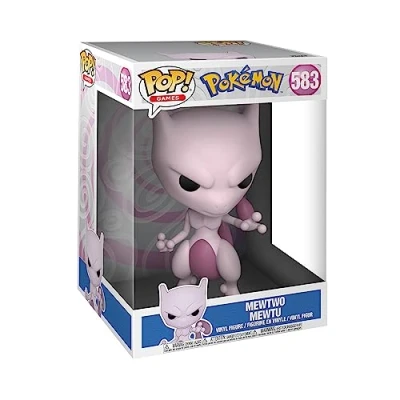 Image of Funko POP! Jumbo: Pokemon Mewtwo Collectable Vinyl Figure Gift Idea Official Merchandise Toys for Kids &amp; Adults Video Games Fans Model Collectors and Display
