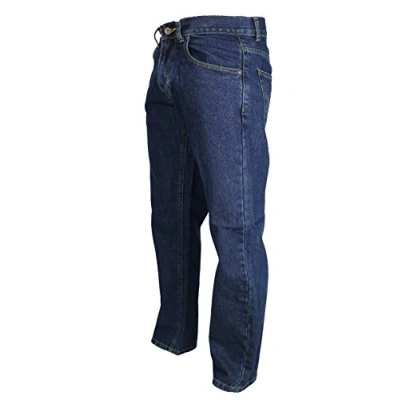 Image of Raphael Valencino Mens Comfortable Basic Stonewash Blue/Indigo Jeans Plain Indigo Waist: 44&quot;, Leg: 27&quot;