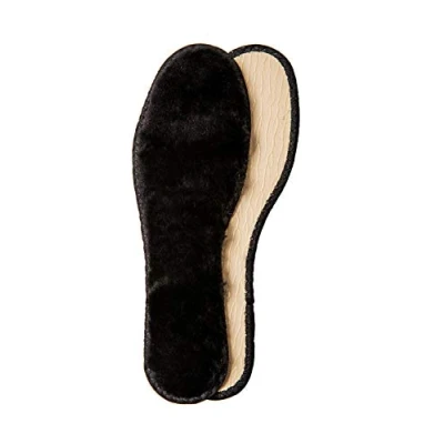 Image of Natural Lambskin Winter Shoe Insoles with Anti Slip Layer and Texon, Soft Bristle Cotton Edge Hem, for Men &amp; Women, Made in Europe, Kaps Arctic (46 EUR / 12 UK Men)